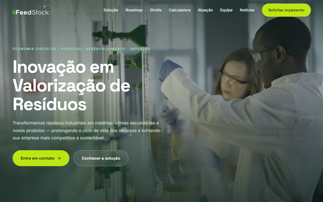 Site da 4FeedStock — visão geral
